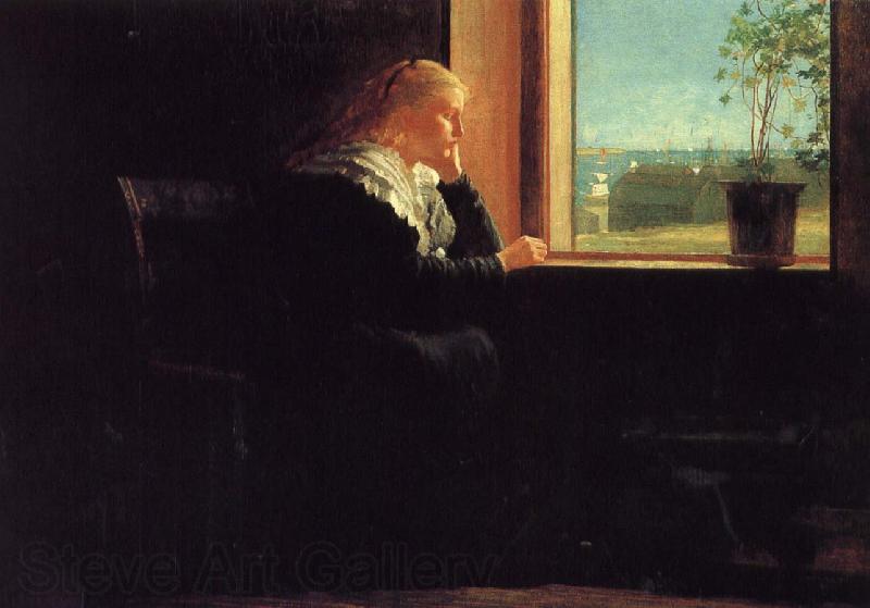 Winslow Homer Watching the Sea Norge oil painting art